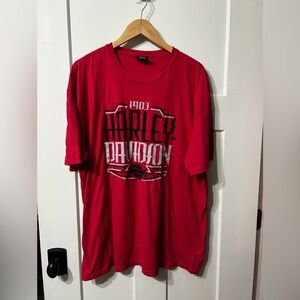 Laconia Harley Davidson New Hampshire Red/Black Graphic‎ T-Shirt Size 2X